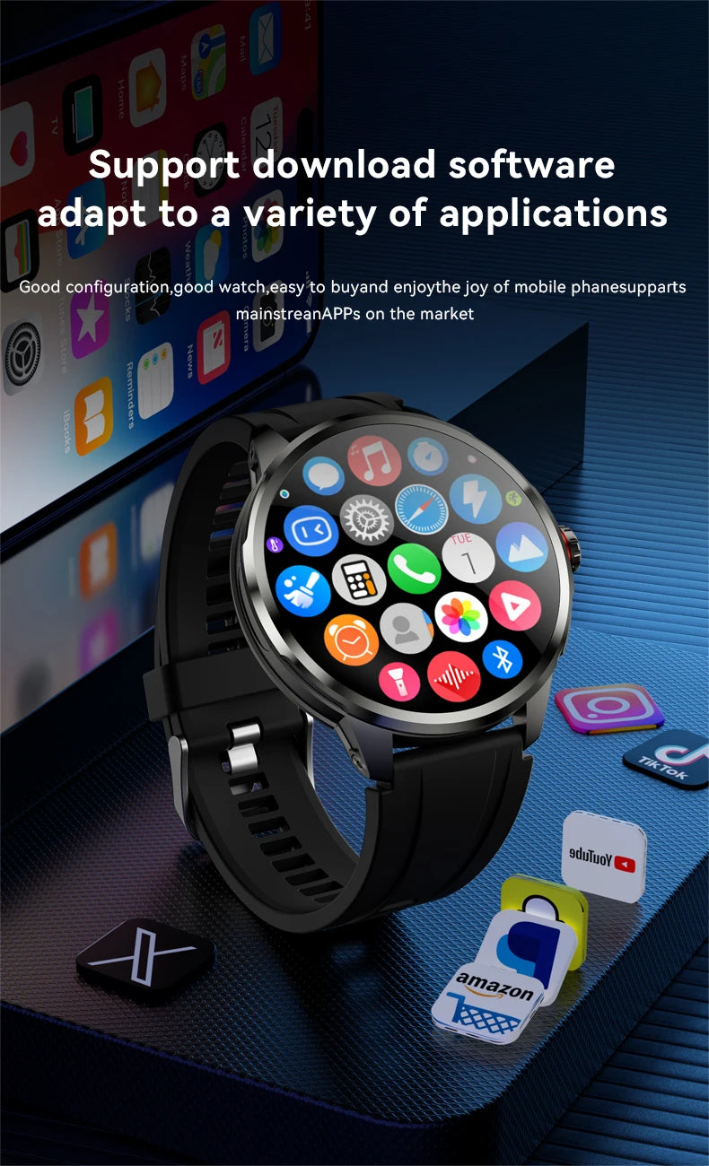 5G/4G Full Netcom 8GB+128GB RAM Smart Watch 1.95 inch 2100mah Battery 900W Camera GPS WIFI Google APPS Smartwatch