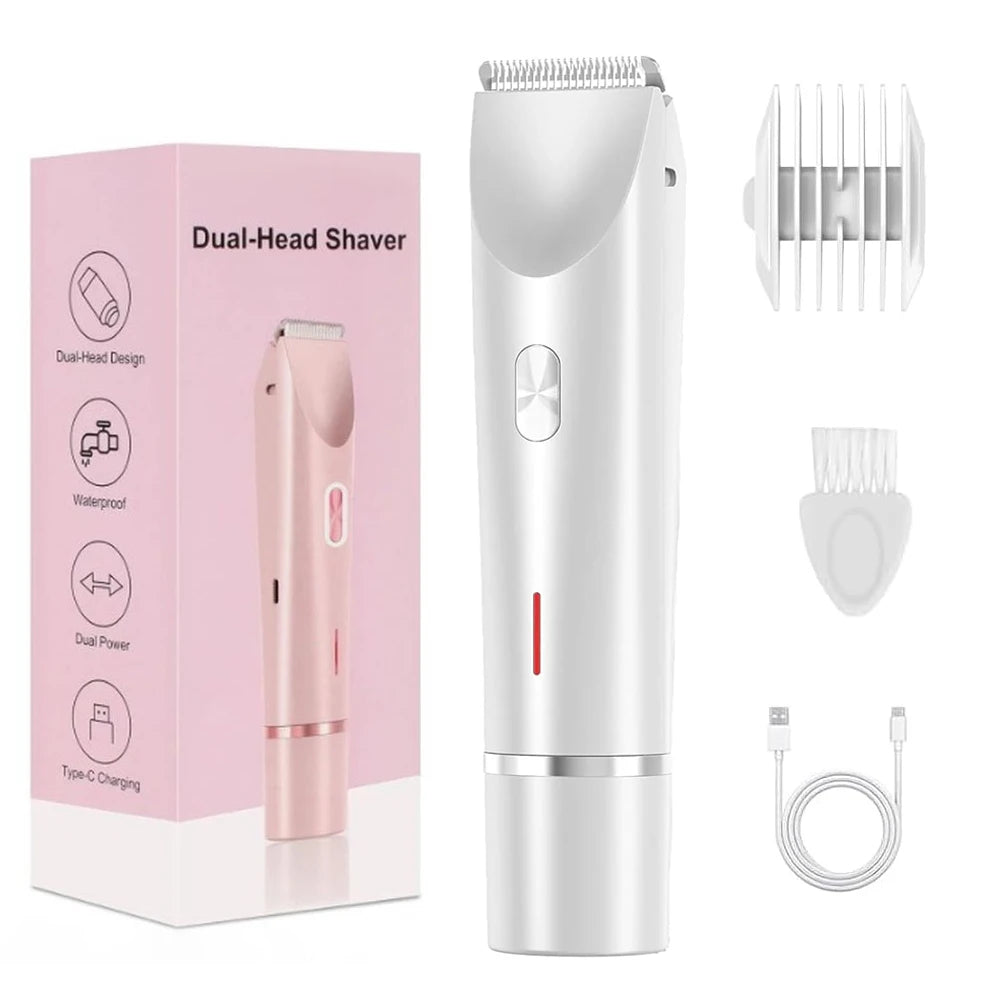 Electric Shaver for Women Bikini Legs Underarm Pubic Hairs Rechargeable And Detachable Head