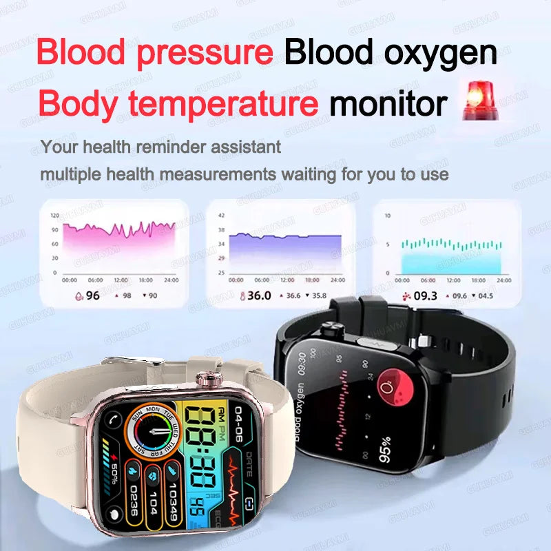 New ECG+PPG AI Health Diagnose Smart Watch Men And Women, Blood Lipid BP Uric Acid Heart rate Tracker