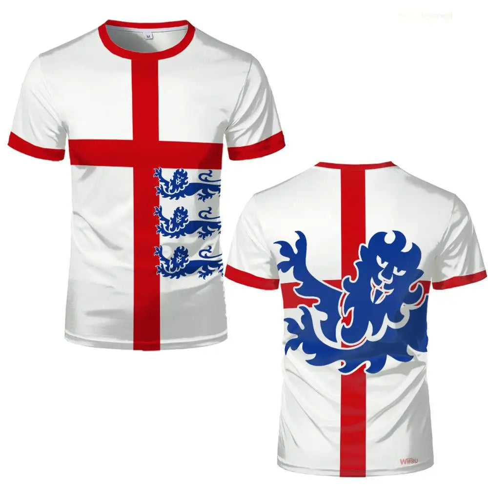 New England Flag Print T-shirt Summer Outdoor Sports Jersey
