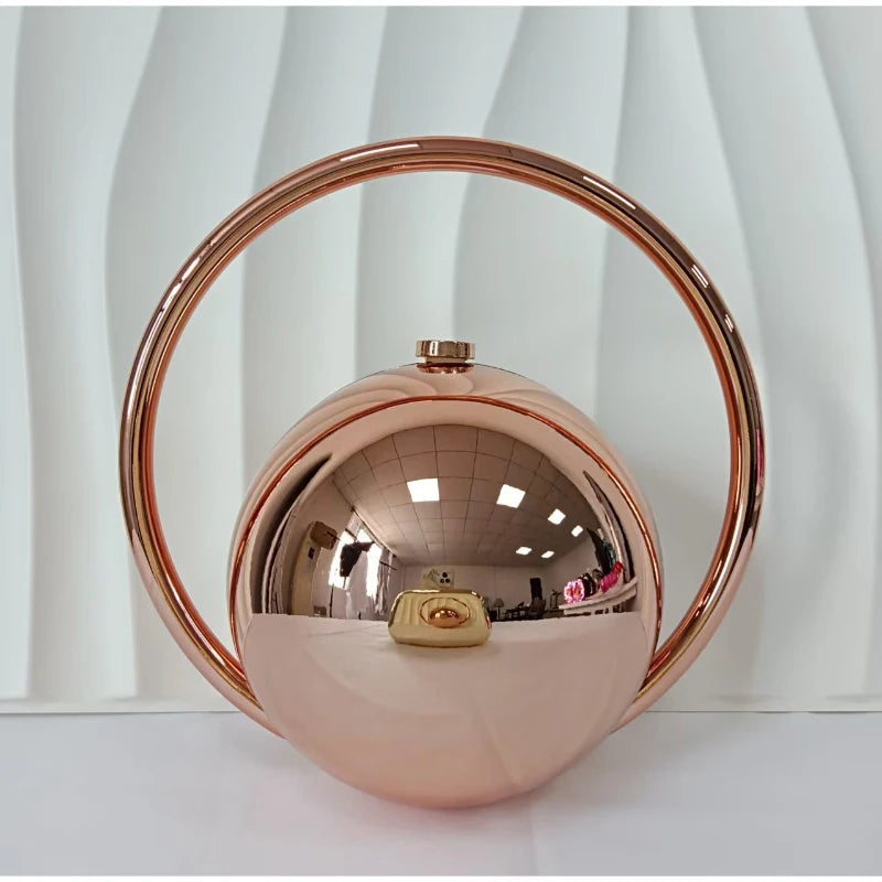 Exquisite Luxury Banquet Handbag Electroplated Handle Fashion Spherical Design Multi-functional Coin Purse Party Bag Acrylic Bag