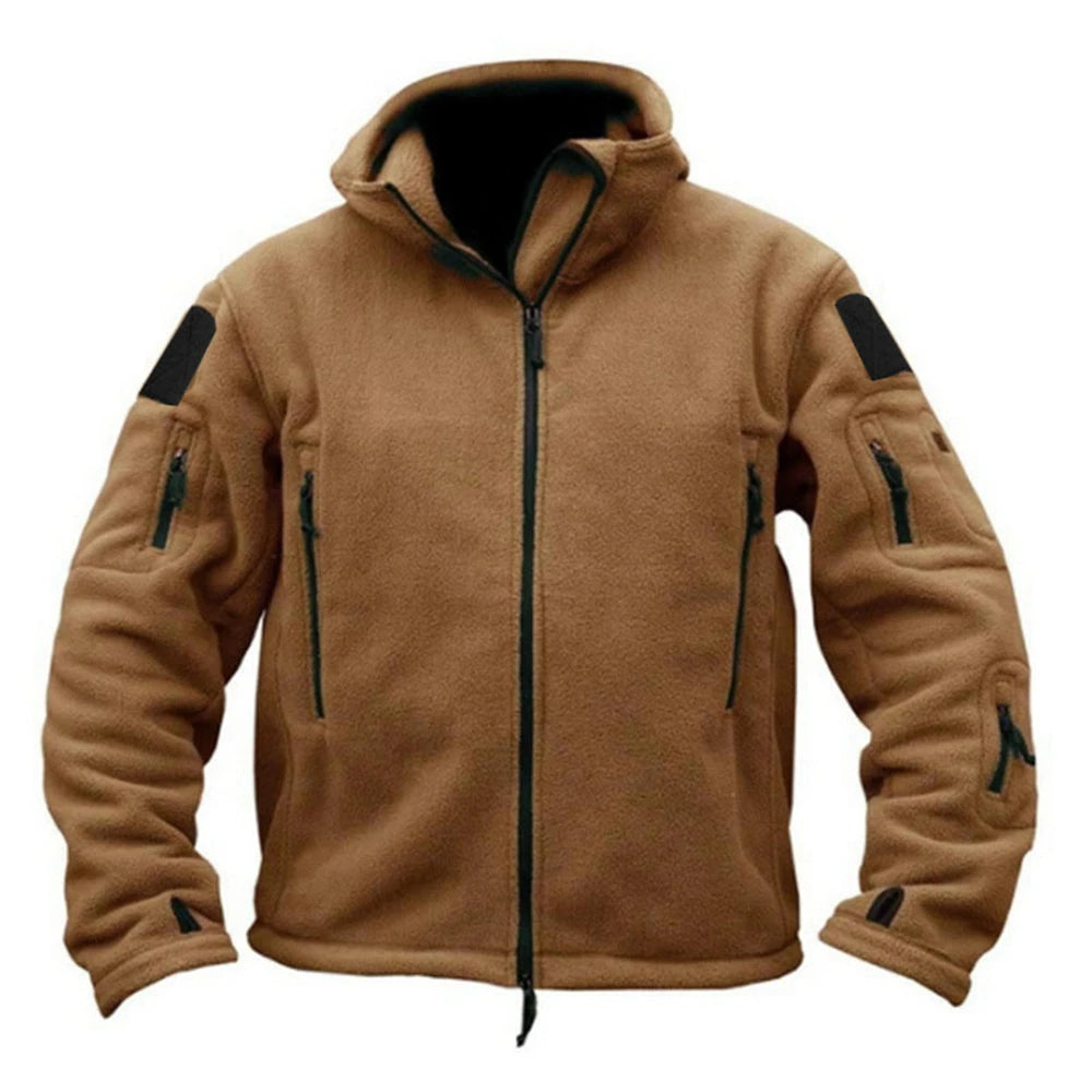 Military Winter Thermal Fleece Tactical Jacket Outdoors Sports Hooded Coat  Softshell