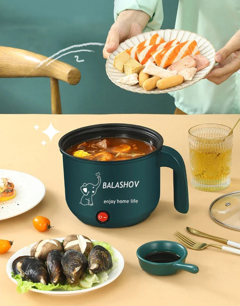 Mini Electric Cooker Non-stick Cooking 1-2 People Double Hot Pot steamer Hot Pot Multifunction Electric Cooker for Home 220V EU