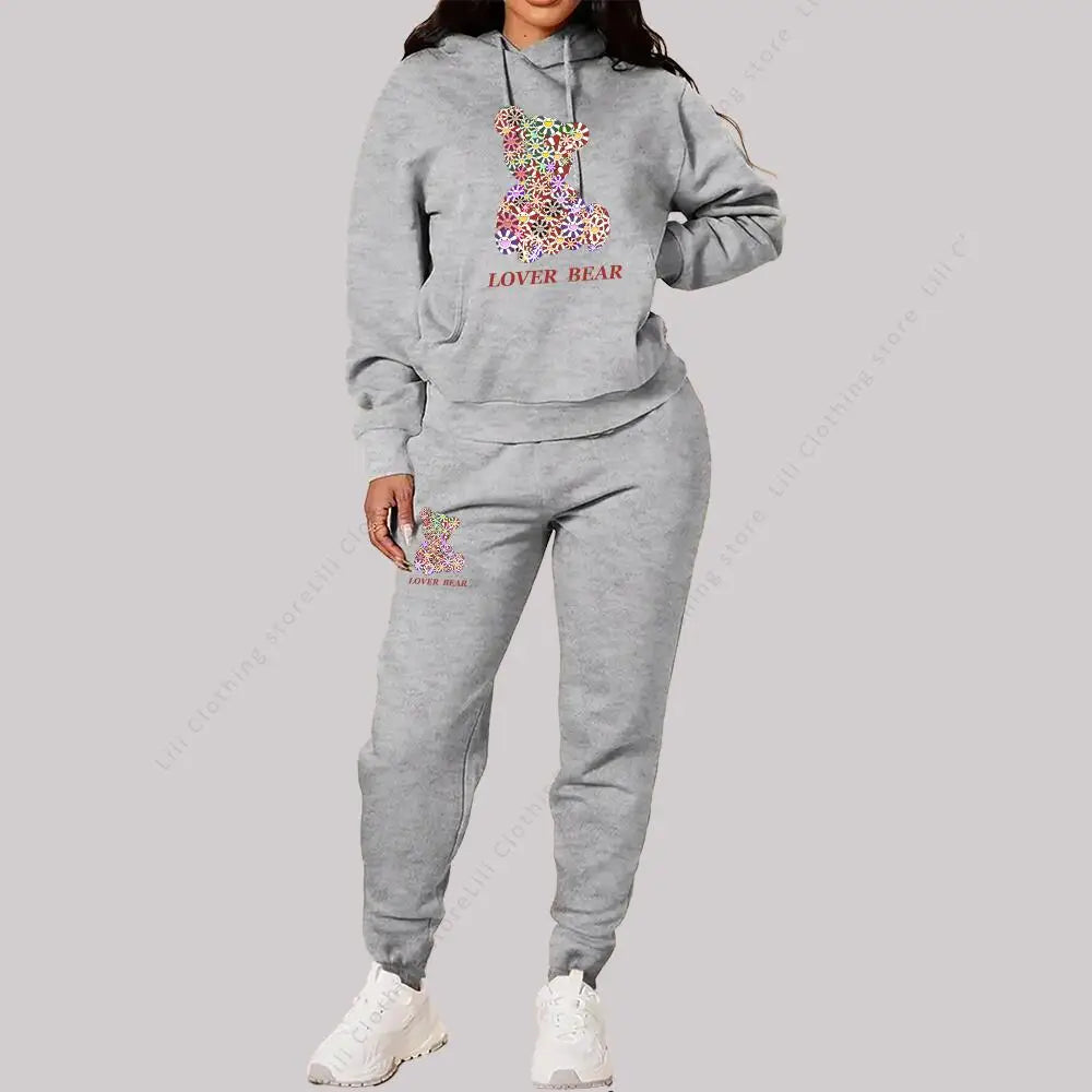 Women's Sets Hoodies  Outfits Sportswear Trend Ladies Tracksuit