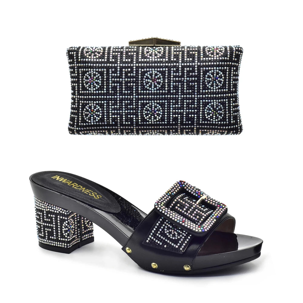 Wine Color Italian Shoes with Matching Bags