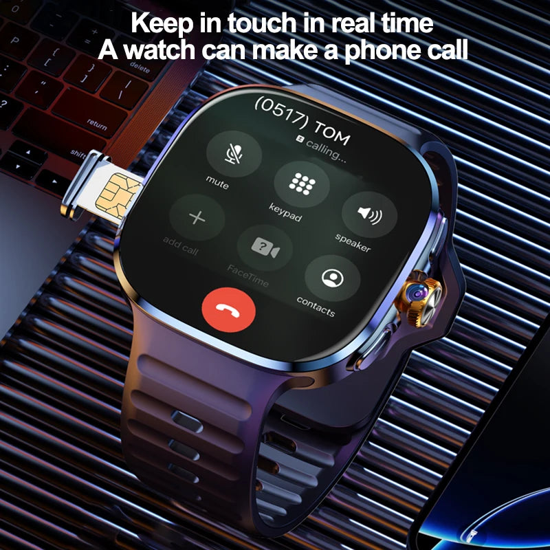 5G/4G Full Network Smart Watch 2.40 inch Big Screen HD Video Call 8GB+128GB RAM 2100mAh Google Play WIFI GPS Sim Card
