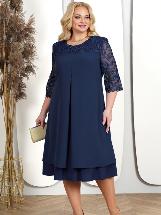 Plus Size Summer Dress Loose Wedding Party Banquet Prom Women Clothing