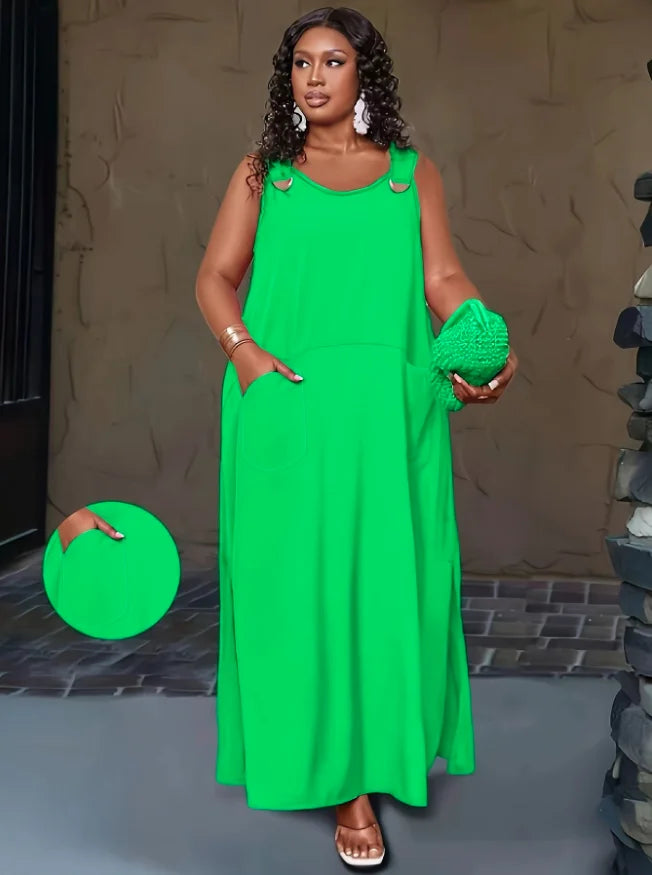 New Solid-Color Spring And Summer Dress From Europe And America