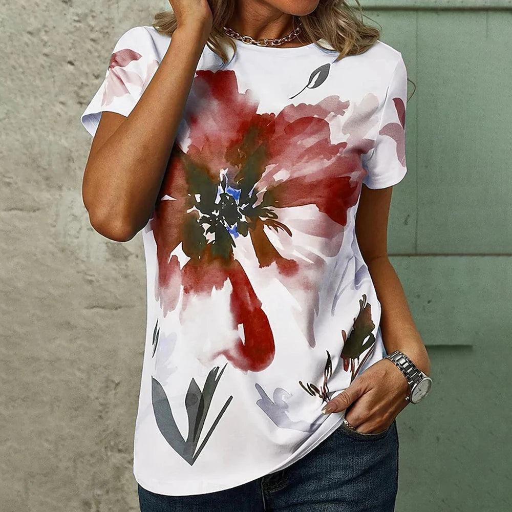 Women's Short Sleeve T-Shirts New Casual T-Shirt Top