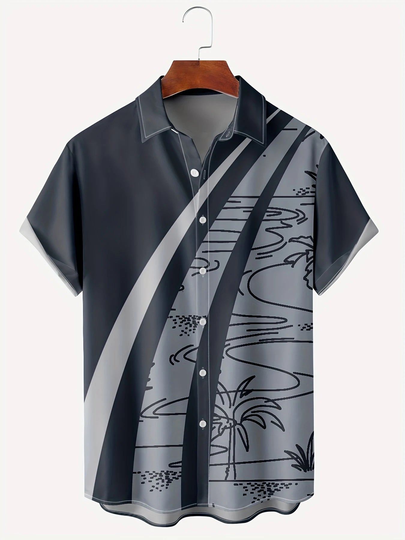 Mix Beautiful Colour Short Sleeve Tops Beach Party Plaid For Men's