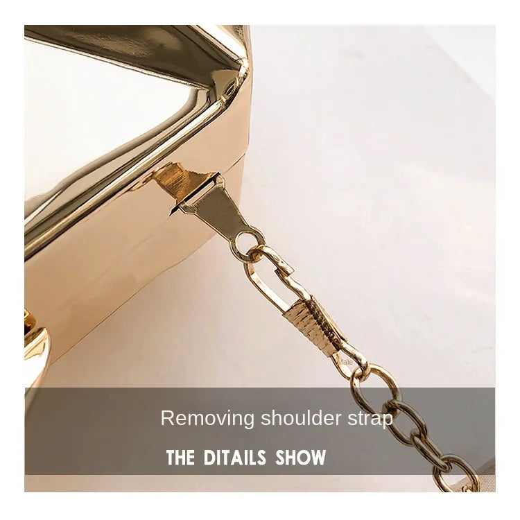 Women's Handbag  Purse Crossbody Shoulder Bag Gold Box Clutch