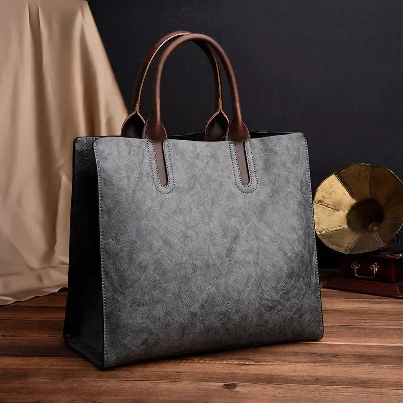 Vintage OIL Skin Leather High Quality Shoulder Crossbody Bag
