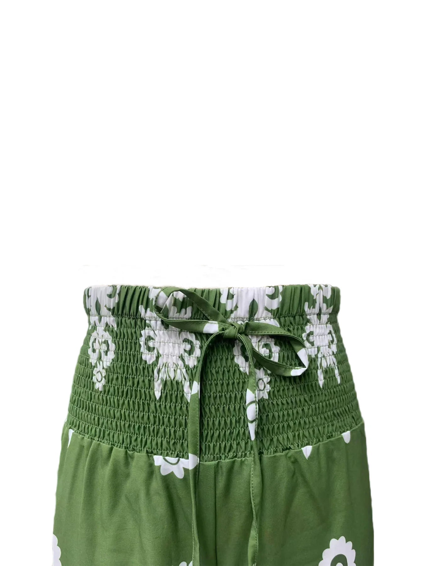 Fashionable High Waist Printed Wide Leg Casual Pants Spring Summer
