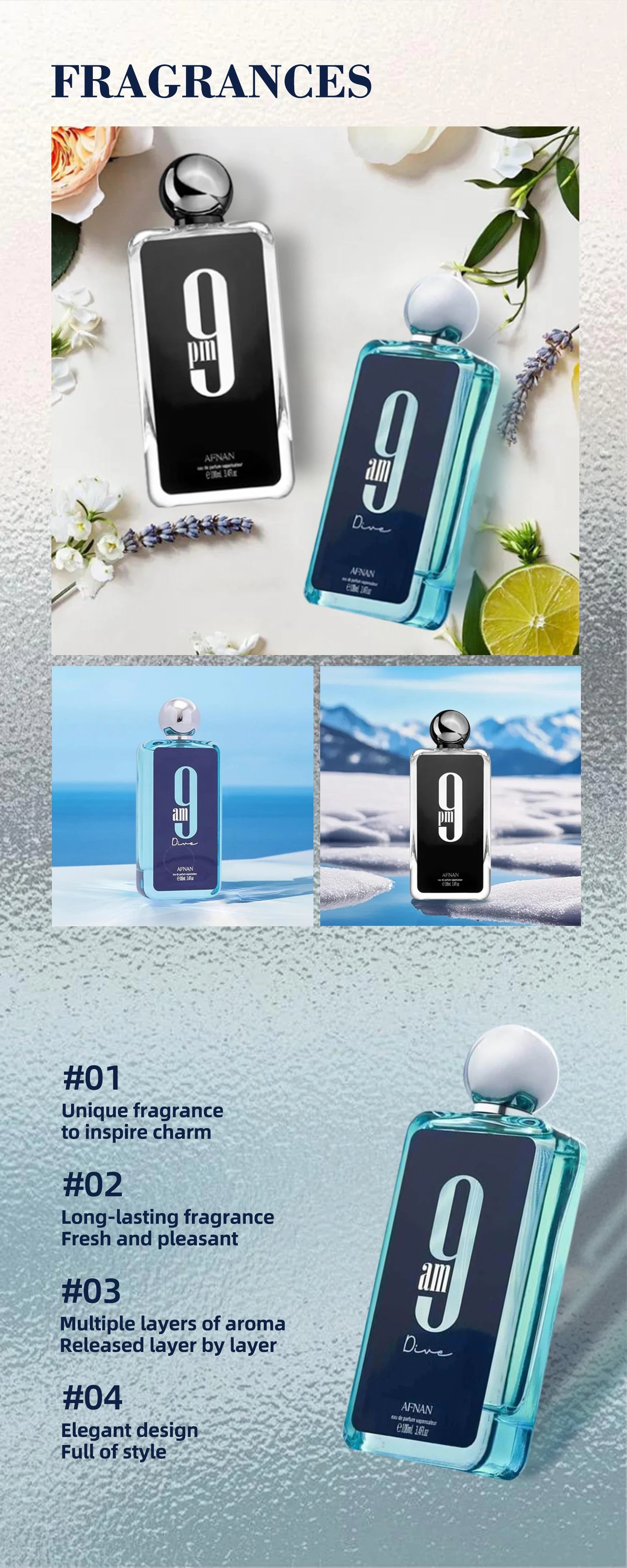 100ML Afnan 9 PM Rebel Unisex Eau De Parfum High Quality Perfume For Men And Women