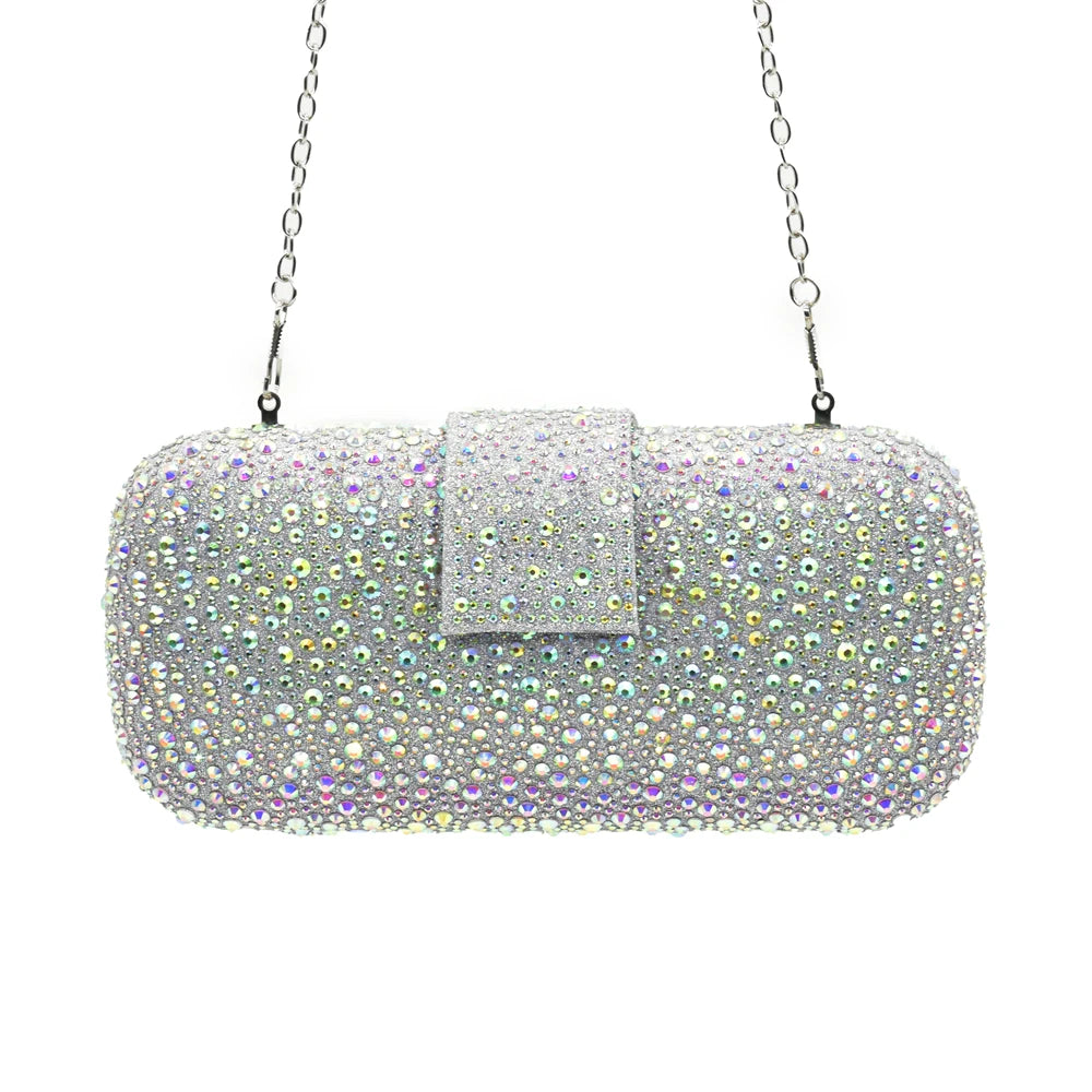 Luxury Designer Silver Italian Matching Shoes and Bag Set