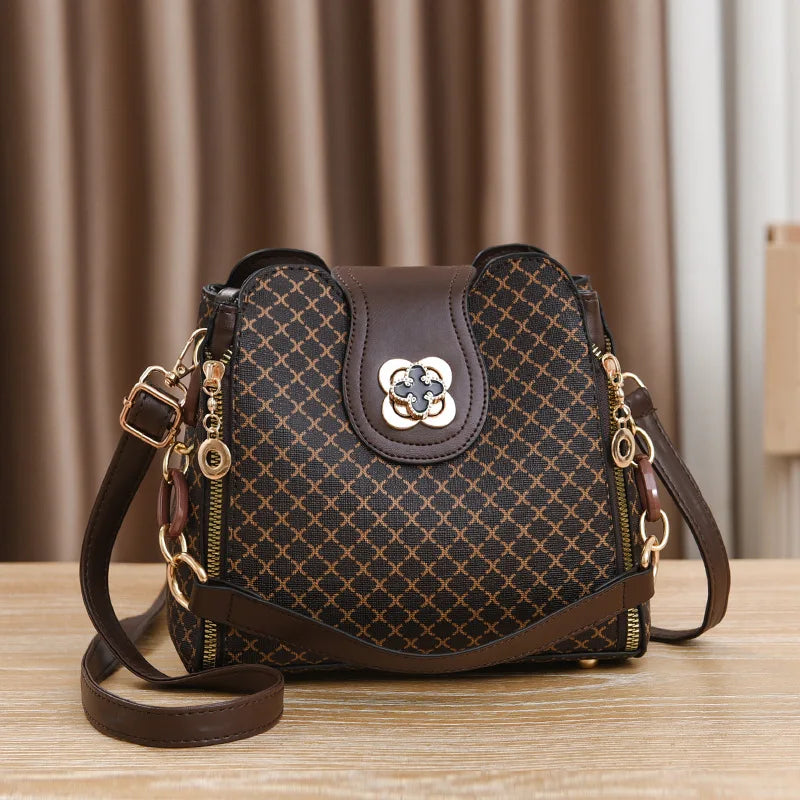 Luxury Design Bucket Shoulder Crossbody and Large Capacity Single Shoulder Straddle Bag