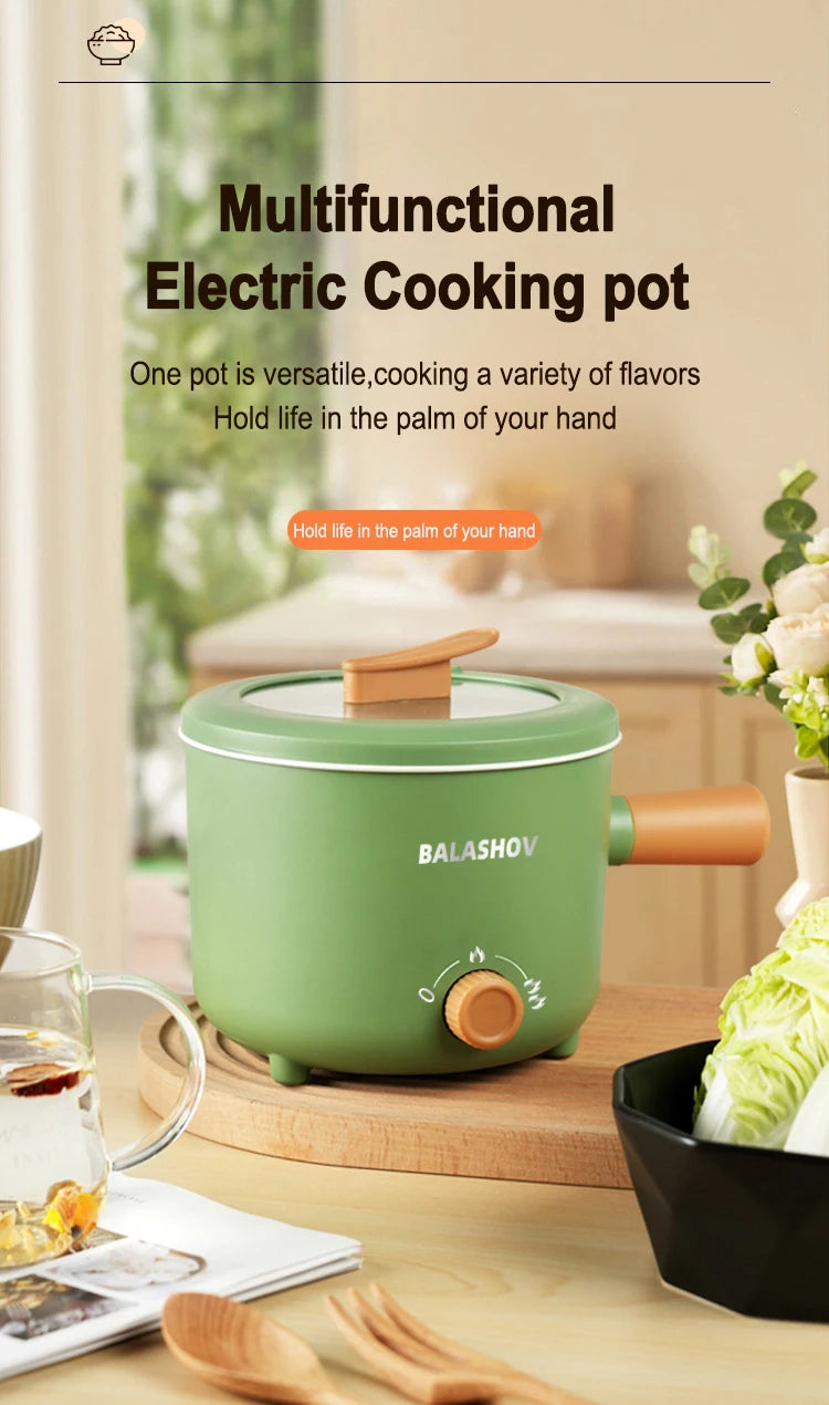 Mini Electric Cooker Multi-functional Cooking Pot Non-stick Frying Pan Ramen Dormitory Small Electric Hot Pot Cooker 220V