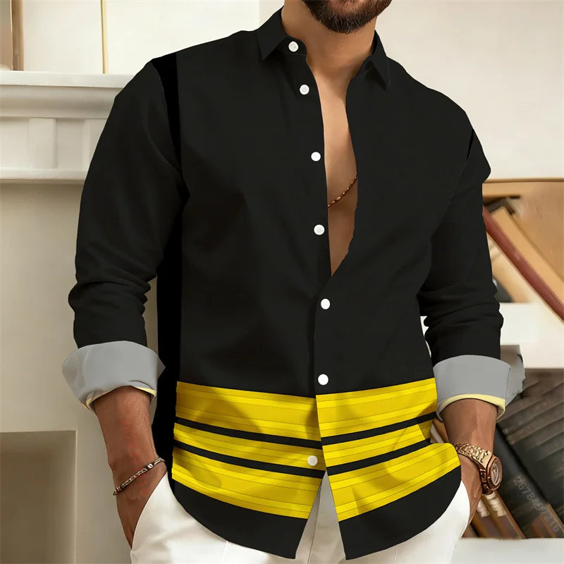 Long-Sleeve Shirt, Stylish Men's Shirt, Outdoor Streetwear Trendy Men's Top S-6XL