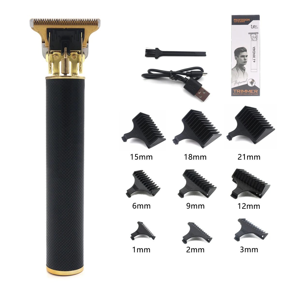 Hair Trimmer Machine Metal Body Stainless Steel Blade Hair Clipper Beard Trimmer for Men