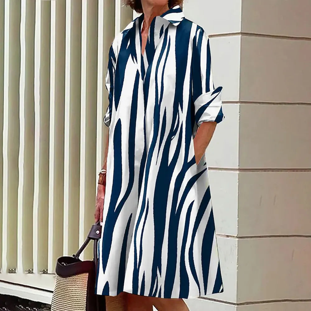 Women's Long Sleeve Botton Dress