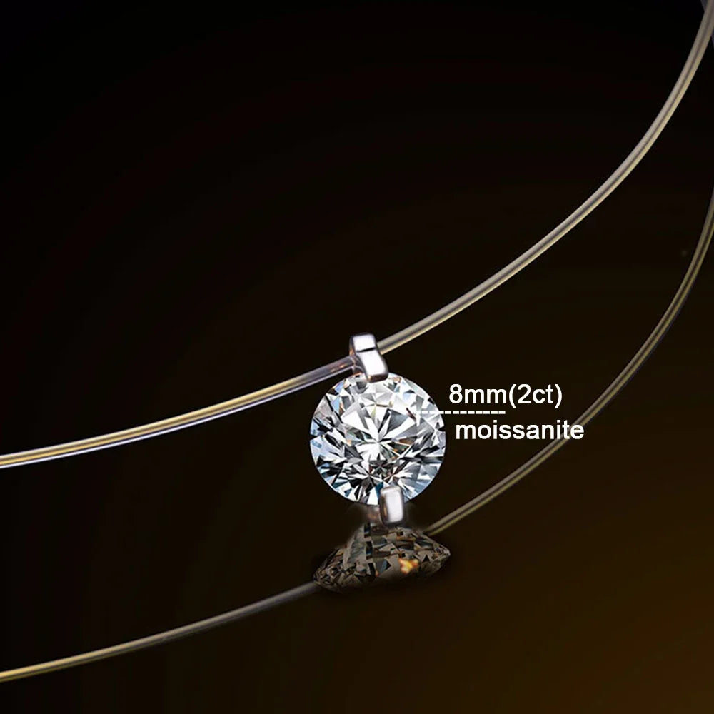 Pendant Necklace Transparent Fishing Line Chain Party