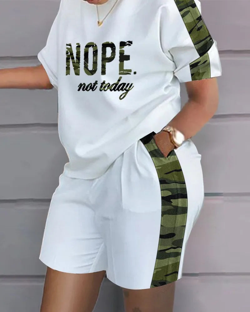 Summer Luxury T-shirt+Shorts 2 Piece Sets  Soft Jogging Tracksuit