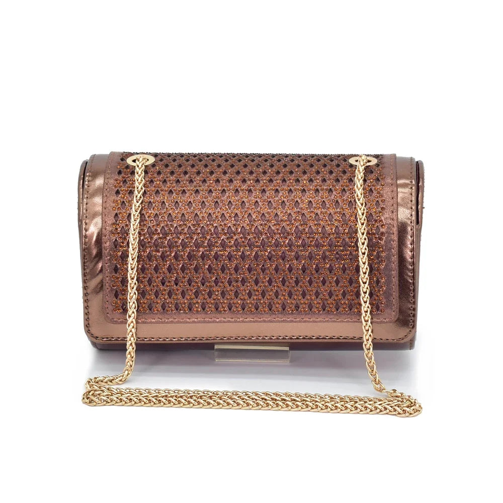New Arrival Women Italian Shoes and Matching Bags Sets Decorated