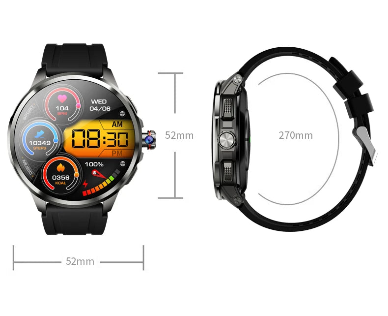 5G/4G Full Netcom 8GB+128GB RAM Smart Watch 1.95 inch 2100mah Battery 900W Camera GPS WIFI Google APPS Smartwatch