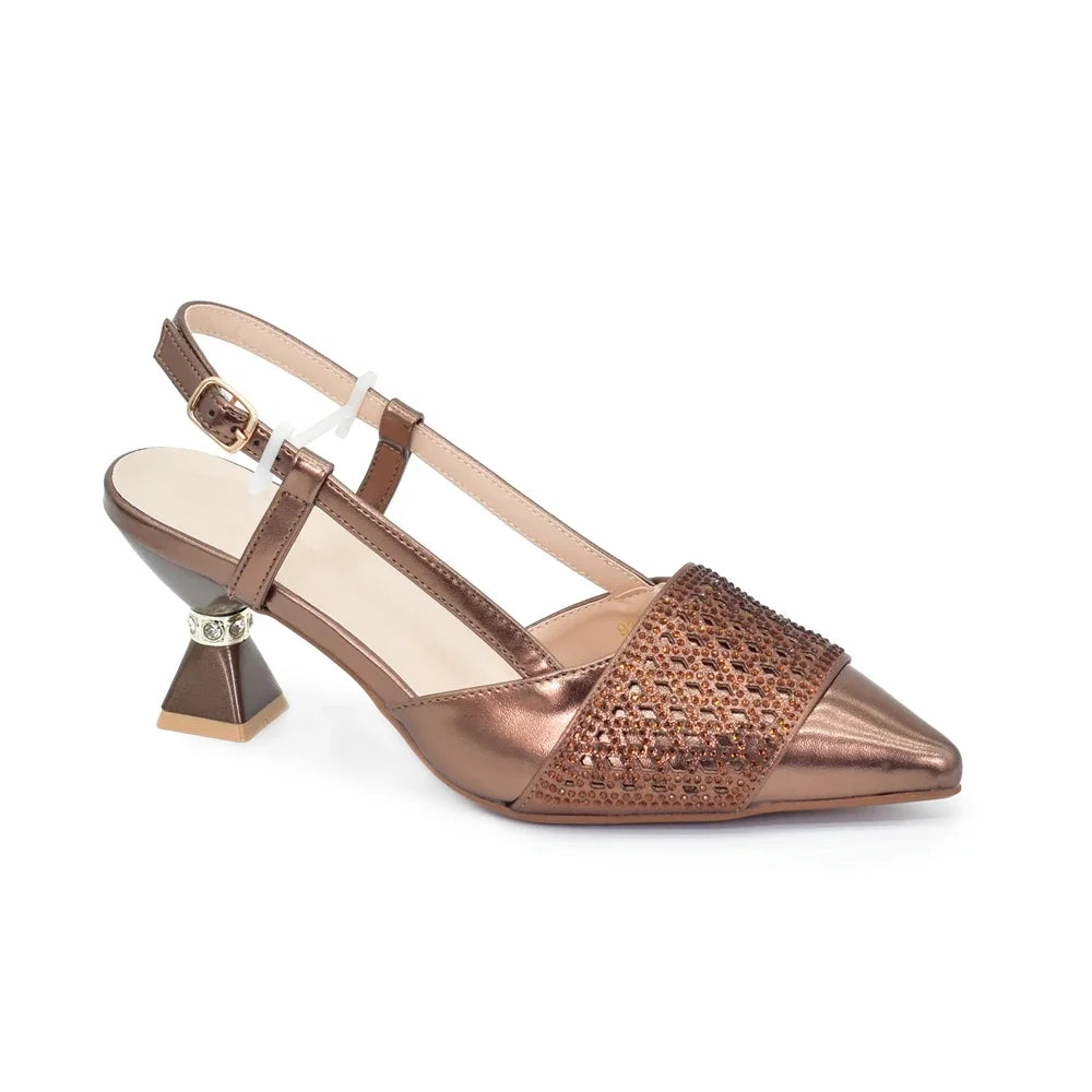 New Arrival Women Italian Shoes and Matching Bags Sets Decorated