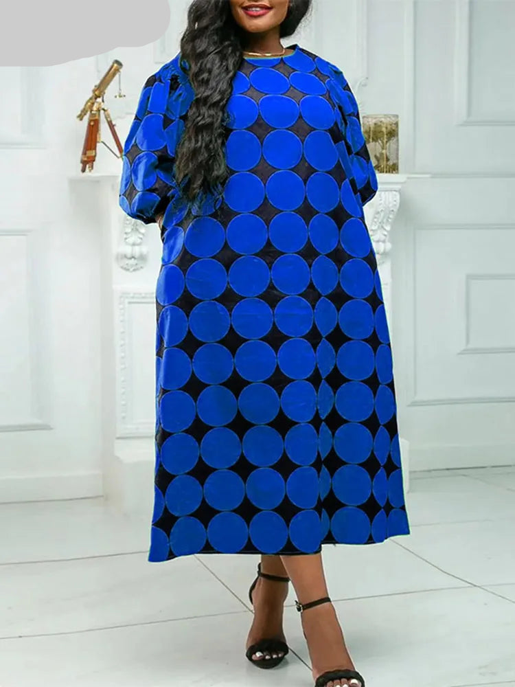 Long Shirt Dress  Sundress Summer Puff Sleeve Loose Casual
