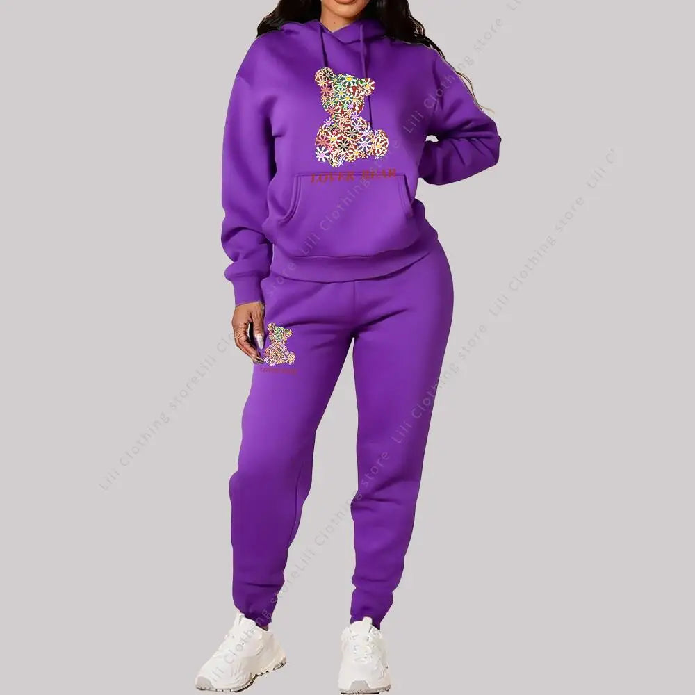 Women's Sets Hoodies  Outfits Sportswear Trend Ladies Tracksuit