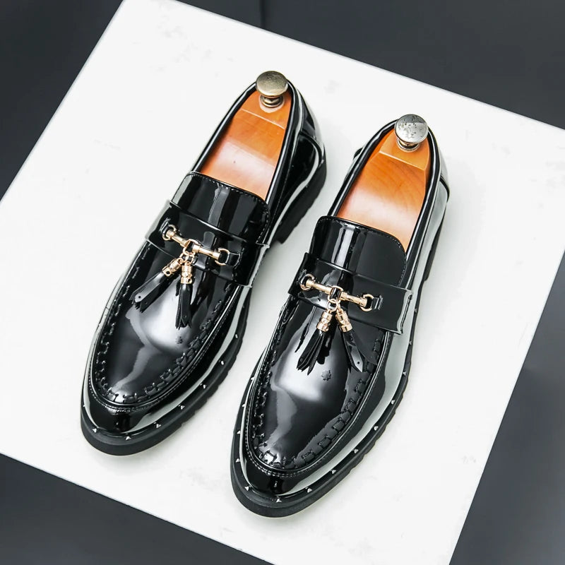 Loafers Tassel Fashion  Leather Casual Shoes for Men