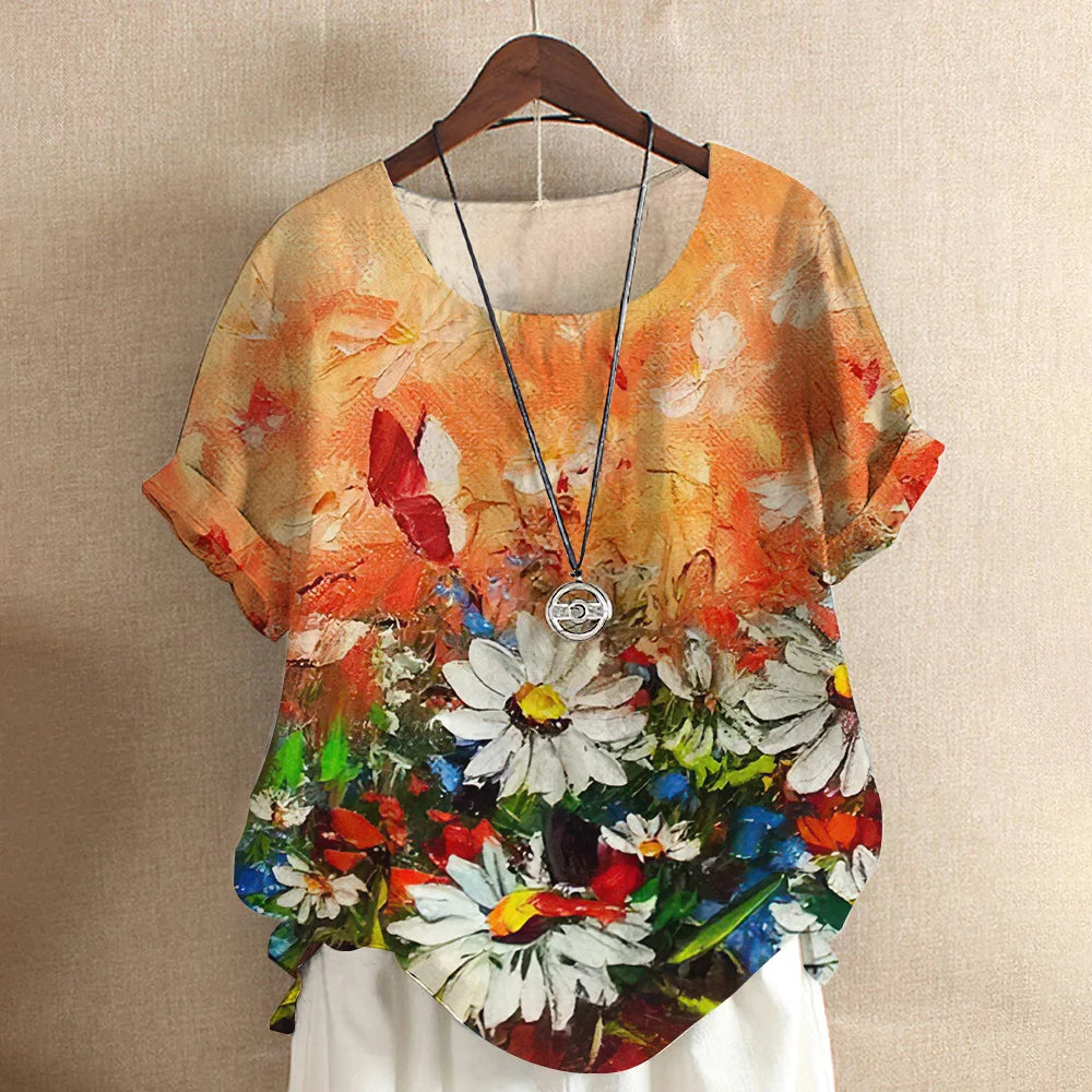 Tops Fashion Pullover Ladies Tees For Summer