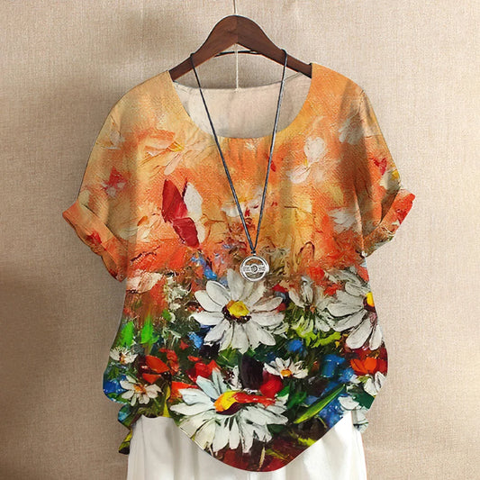 Tops Fashion Pullover Ladies Tees For Summer