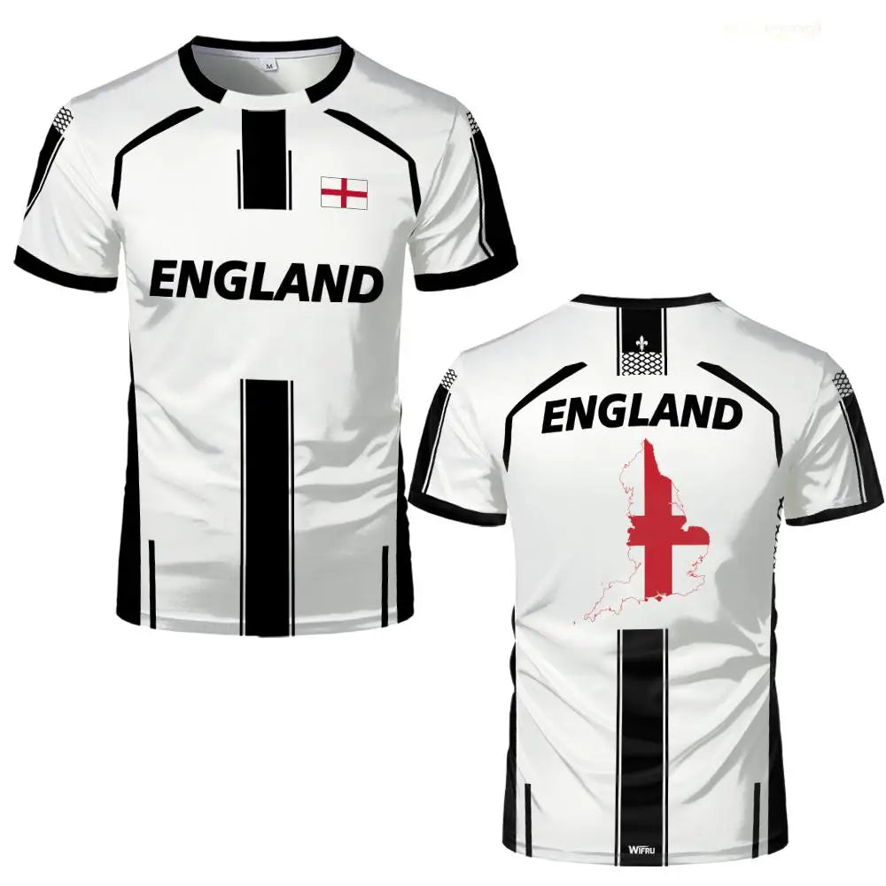 New England Flag Print T-shirt Summer Outdoor Sports Jersey