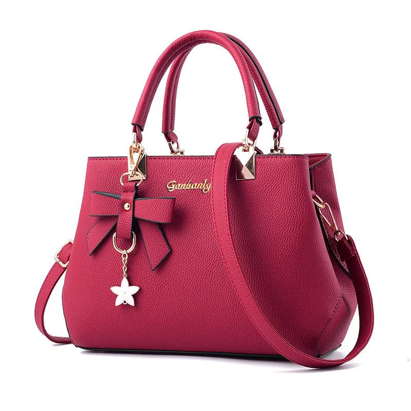 Luxury Designer Handbags Female Bags Plum Bowknot Sweet Messenger Crossbody Bag
