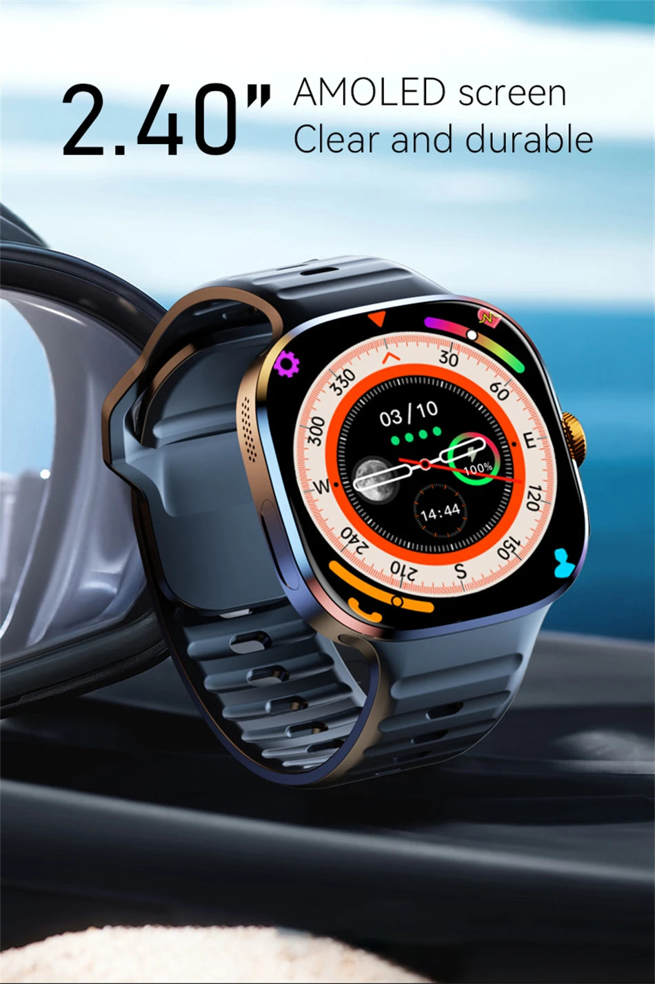 5G/4G Full Network Smart Watch 2.40 inch Big Screen HD Video Call 8GB+128GB RAM 2100mAh Google Play WIFI GPS Sim Card