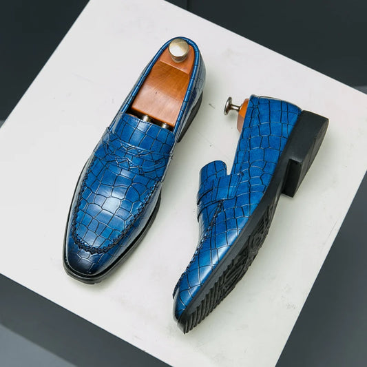 Luxury Loafers Men Slip-On Business,Office  and Wedding Dress Driving Shoes