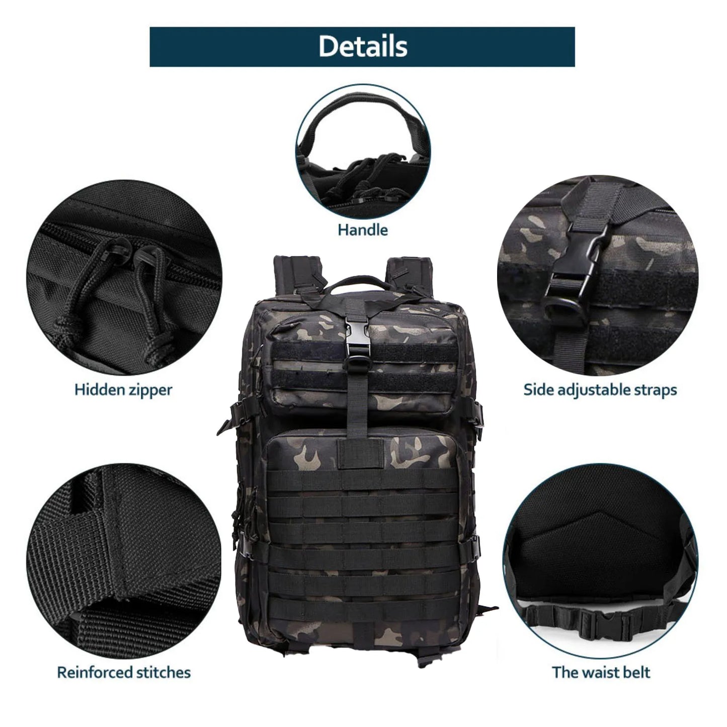 Tactical Sports Trekking Fishing Hunting Camping Hiking Bag Backpack Outdoor