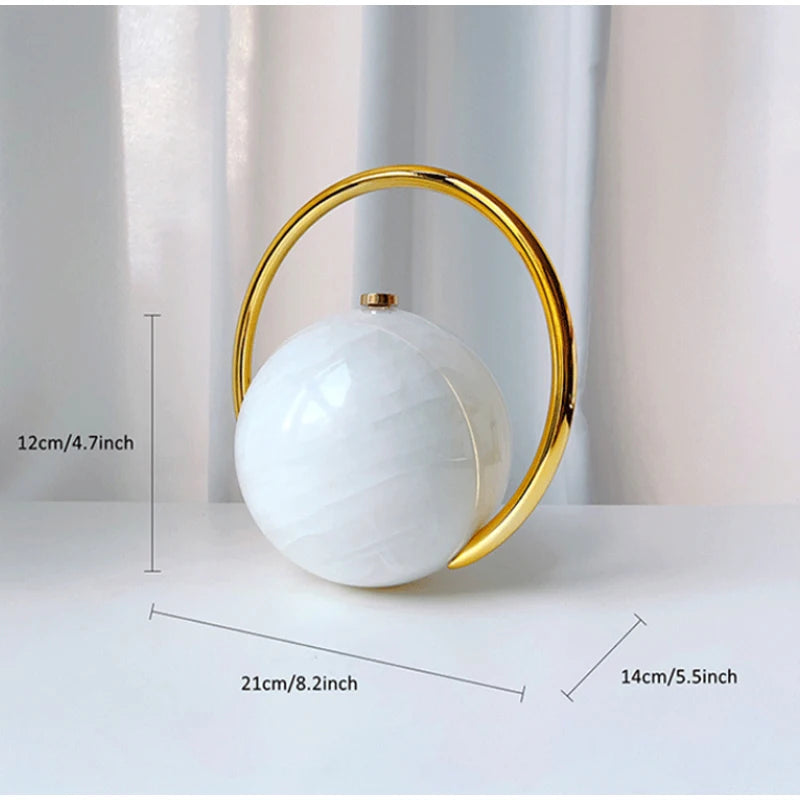 Exquisite Luxury Banquet Handbag Electroplated Handle Fashion Spherical Design Multi-functional Coin Purse Party Bag Acrylic Bag