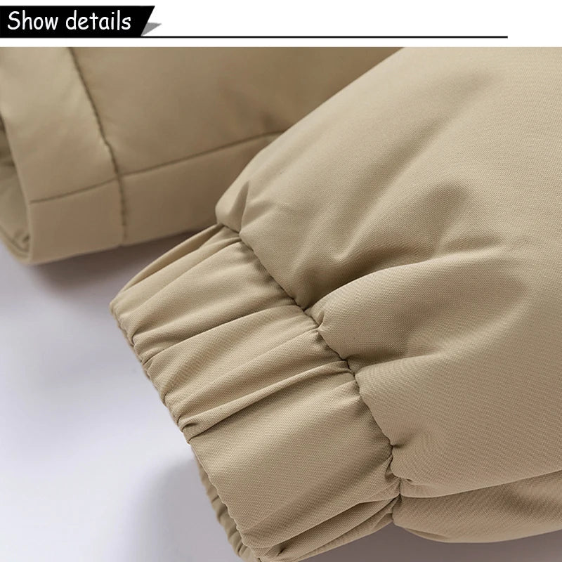 Winter  Outdoor Removable Hooded Windbreak Jacket  Warm Solid Jacket For Men