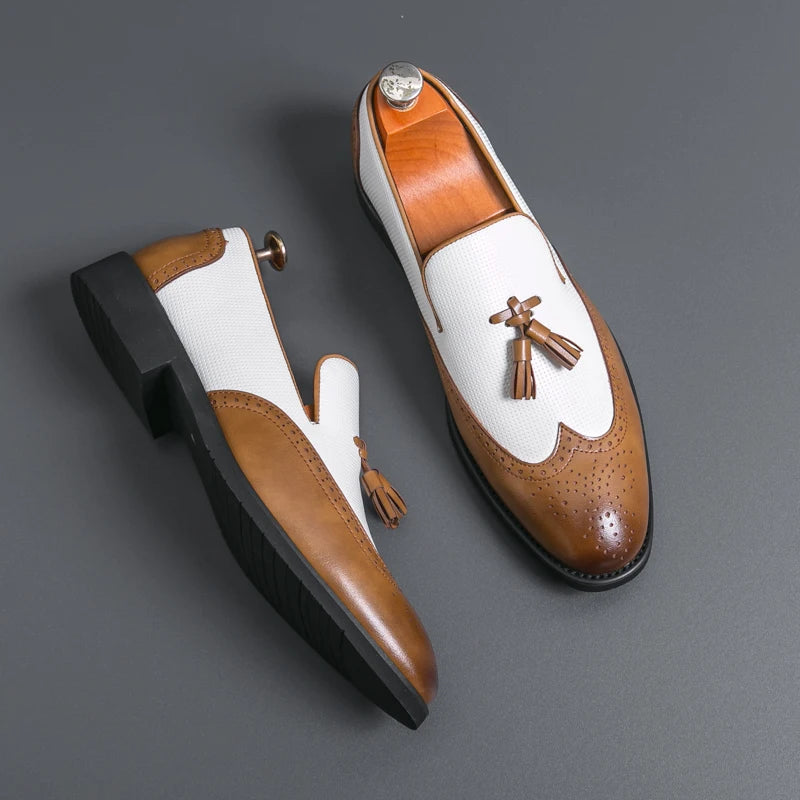 Leather Moccasins Comfortable For Wedding and Office Designer Shoes