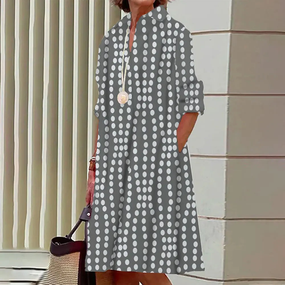 Women's Long Sleeve Botton Dress