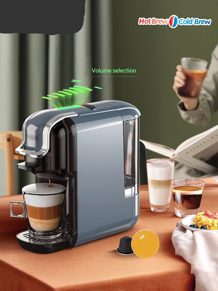 HiBREW Multiple Capsule Coffee Machine, Hot/Cold Dolce Gusto Milk Nespresso Capsule ESE Pod Ground Coffee Cafeteria 20Bar 5 in 1