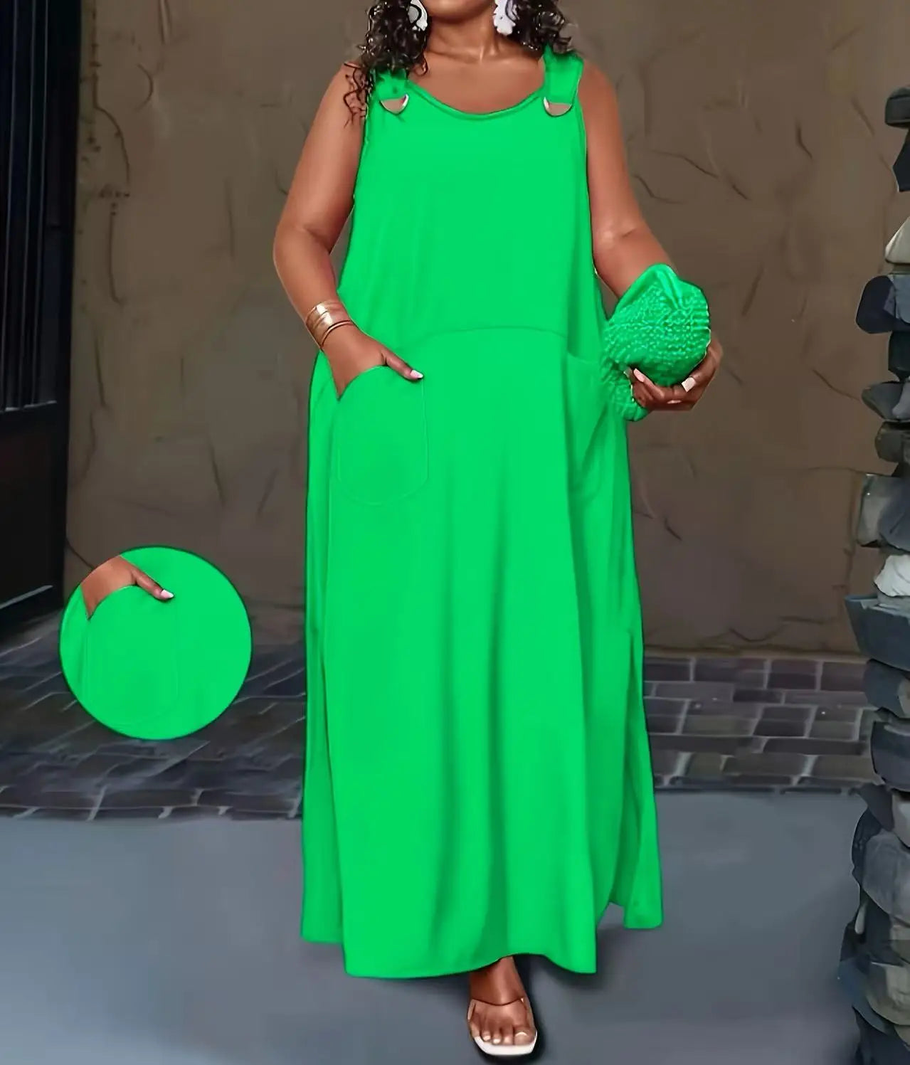 New Solid-Color Spring And Summer Dress From Europe And America