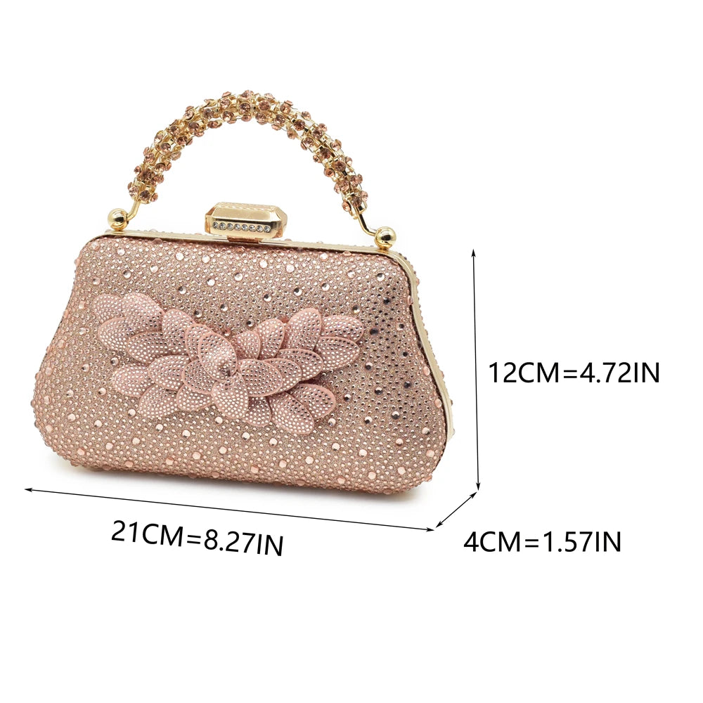 Medium Heeled Sandals for Women Fashion Wedding Party Shoes and Bags Set