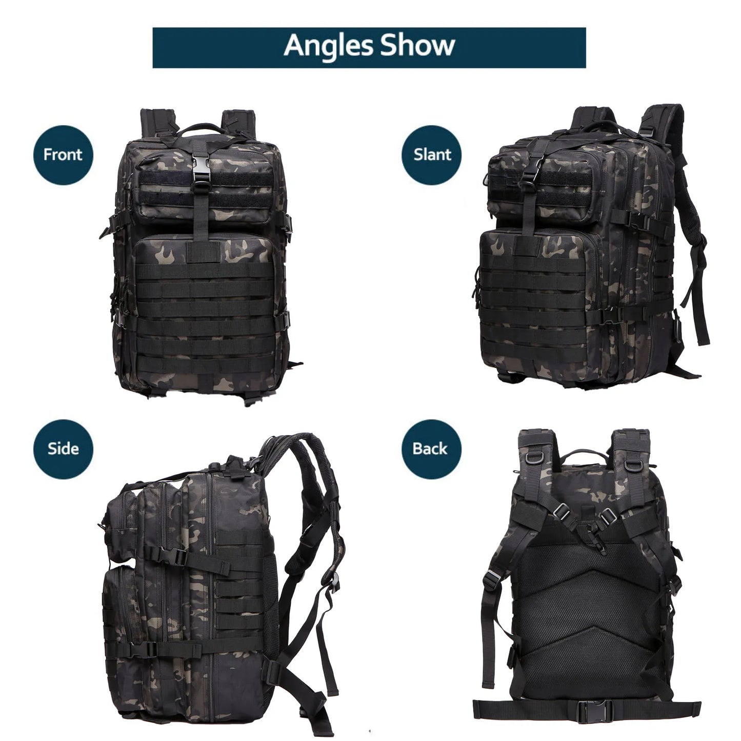 Tactical Sports Trekking Fishing Hunting Camping Hiking Bag Backpack Outdoor