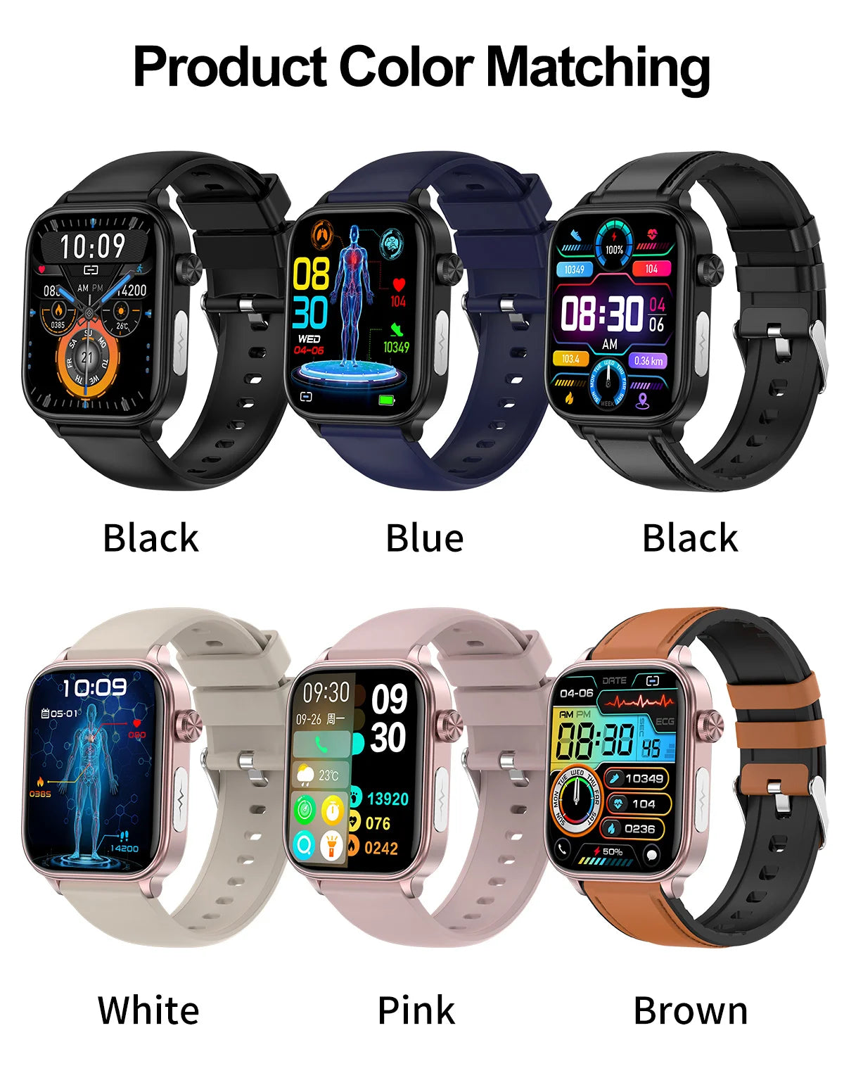 New ECG+PPG AI Health Diagnose Smart Watch Men And Women, Blood Lipid BP Uric Acid Heart rate Tracker