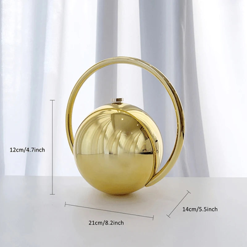 Exquisite Luxury Banquet Handbag Electroplated Handle Fashion Spherical Design Multi-functional Coin Purse Party Bag Acrylic Bag