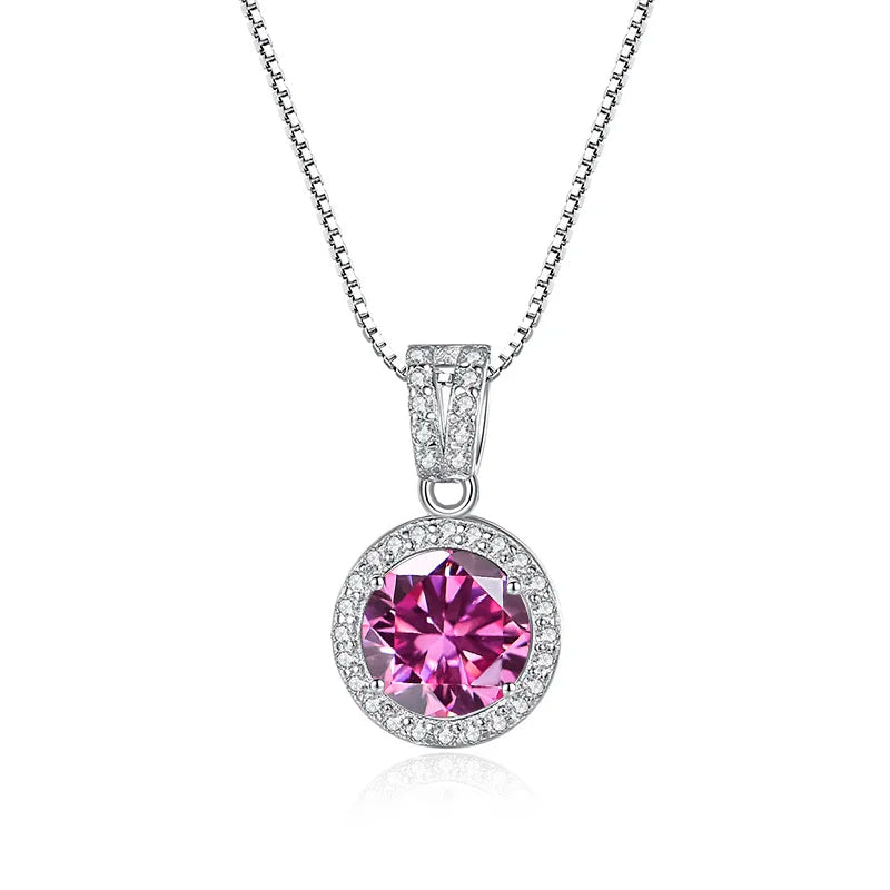 Moissanite Diamond Pendant Necklaces Luxury Chain